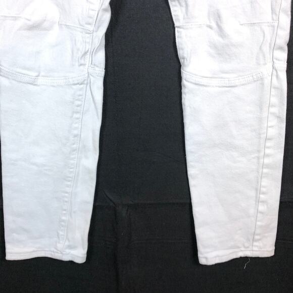 Demolition Mens Jeans White Moto Straight Distressed Premium Denim Y2K 32x30 - Picture 3 of 12